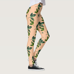 Leggings van het leder-lakpatroon van de Funky Fig