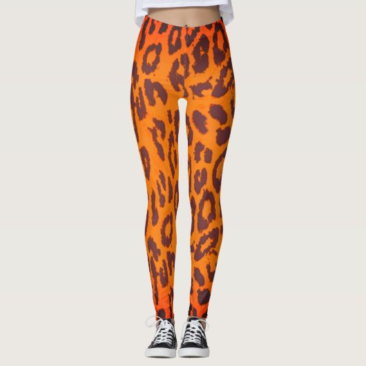 Leggings van het Leopard Skin Texture Pattern (Voorkant)