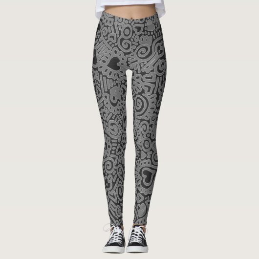 Leggings van het loopvlakpatroon (Voorkant)
