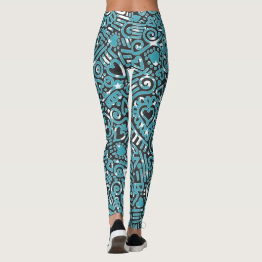 Leggings van het loopvlakpatroon (Achterkant)