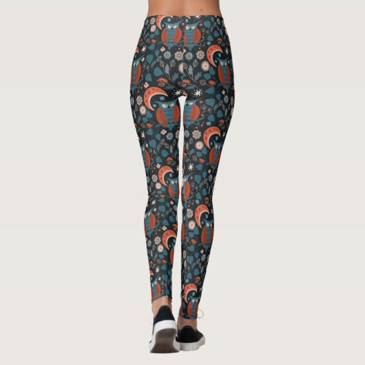 Leggings van het Nordic Owl Pattern (Achterkant)