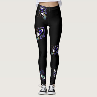 Leggings van het oogje van de zwarte ogen