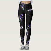 Leggings van het oogje van de zwarte ogen (Voorkant)