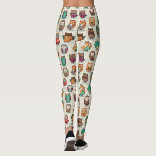 Leggings van het Owl Patroon (Achterkant)