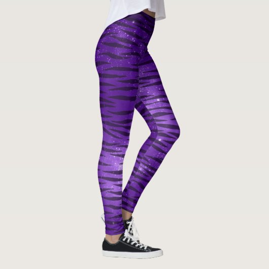 Leggings van het Paarse tijgerontwerp (Rechts)