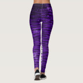 Leggings van het Paarse tijgerontwerp (Achterkant)