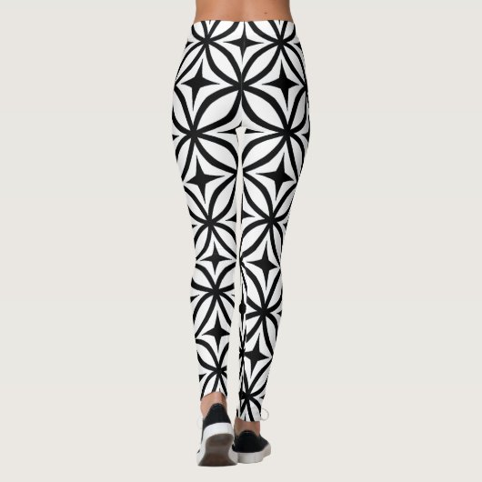 Leggings van het patroon Ogee- en Star-herhalen (Achterkant)