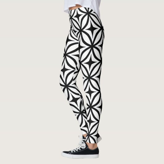 Leggings van het patroon Ogee- en Star-herhalen (Links)
