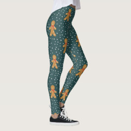 Leggings van het patroon van cute gingerbrood