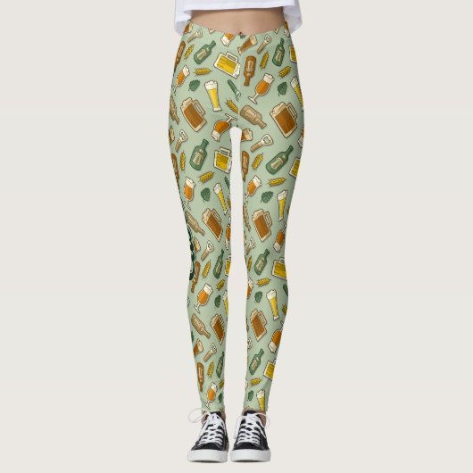 Leggings van het patroon van de Pictogrammen van B (Voorkant)