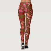 leggings van het patroon van handgetekende vleespr (Achterkant)