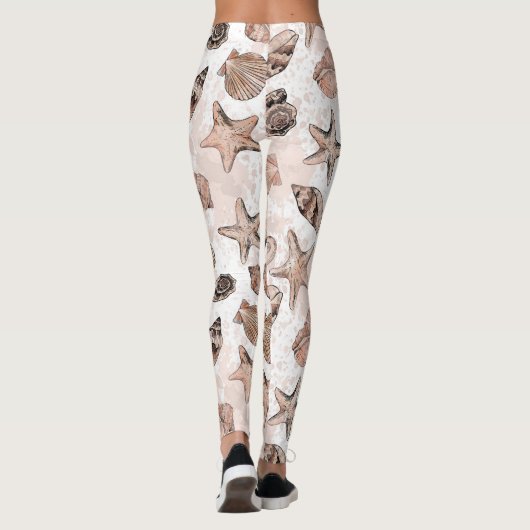 Leggings van het patroon van Seashell (Achterkant)