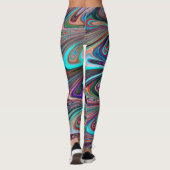 Leggings van het patroon van vloeibaar verfstaal (Achterkant)