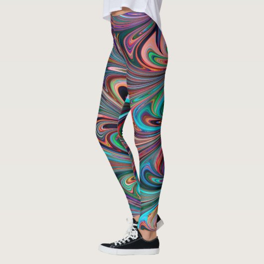 Leggings van het patroon van vloeibaar verfstaal (Links)