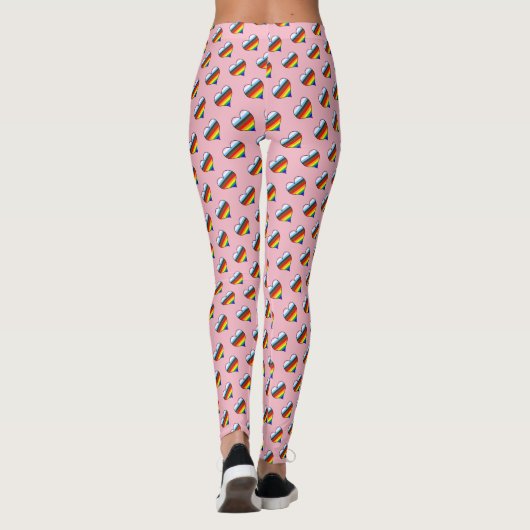 Leggings van het Rainbow Heart Pattern (Achterkant)