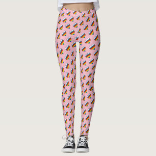 Leggings van het Rainbow Heart Pattern