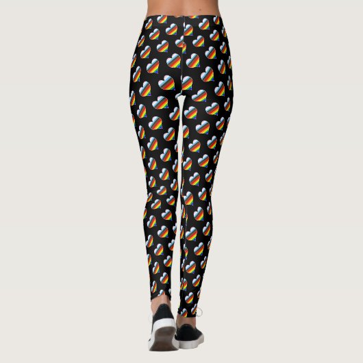Leggings van het Rainbow Heart Pattern (Achterkant)