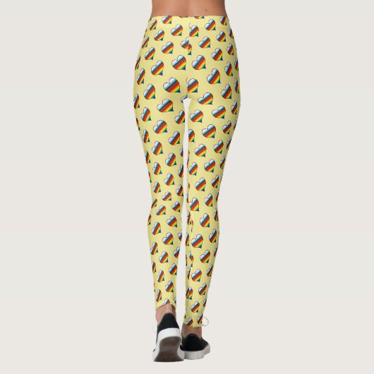 Leggings van het Rainbow Heart Pattern (Achterkant)