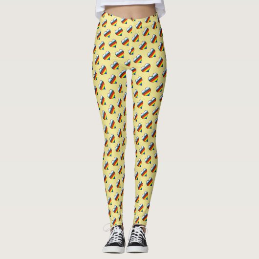 Leggings van het Rainbow Heart Pattern (Voorkant)