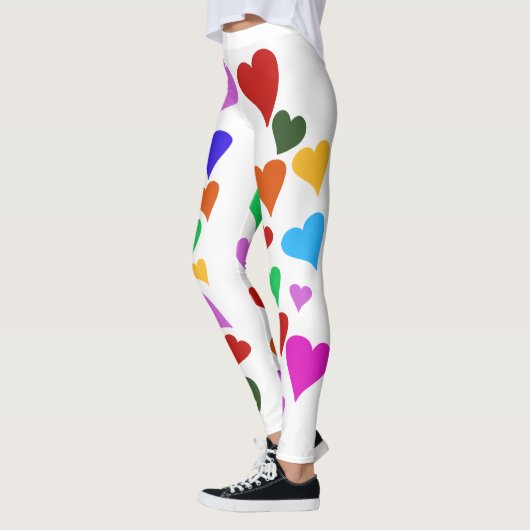 leggings van het regenbooghart, hart leggings, har (Links)