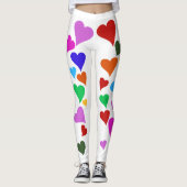 leggings van het regenbooghart, hart leggings, har (Voorkant)