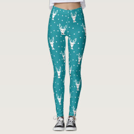 Leggings van het rendierpatroon in de winter