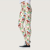 Leggings van het rode Dala Horses (Links)