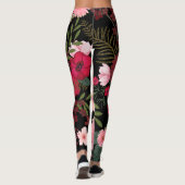 Leggings van het rode en zwarte flessenpatroon (Achterkant)