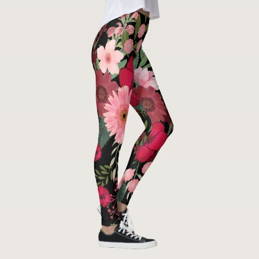 Leggings van het rode en zwarte flessenpatroon (Rechts)