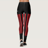 Leggings van het Rode en Zwarte Team/de Club met F (Achterkant)
