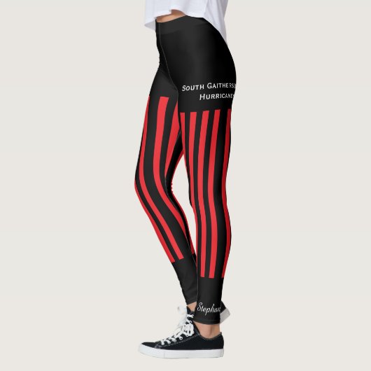 Leggings van het Rode en Zwarte Team/de Club met F (Links)