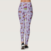 Leggings van het rode wijnpatroon (Achterkant)