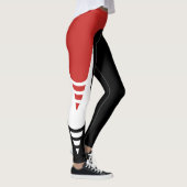 Leggings van het rode/witte/zwarte Detail Patroonp (Rechts)