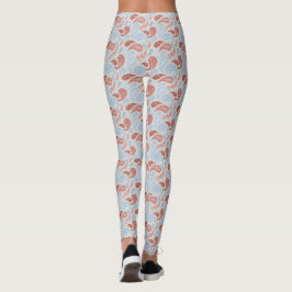 Leggings van het Rooke-Red-Blue Paisley Pattern