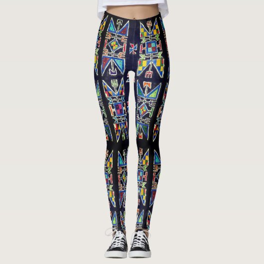 Leggings van het siux geometrisch ontwerp (Voorkant)