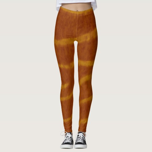 Leggings van het tijger printpatroon (Voorkant)