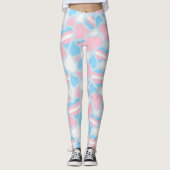 Leggings van het Transgender Pride Hearts Pattern (Voorkant)
