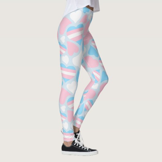 Leggings van het Transgender Pride Hearts Pattern (Rechts)