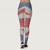 Leggings van het Unievaartuig Vlag Vissenpatroon (Achterkant)