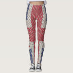 Leggings van het Unievaartuig Vlag Vissenpatroon<br><div class="desc">Vangnetpatroon van de vlag van de Unie met een leggings van de huideffect achtergrond</div>