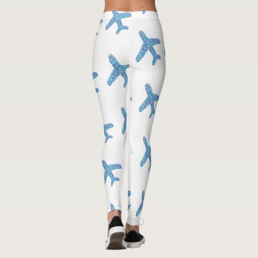 Leggings van het vliegtuig (wit) (Achterkant)