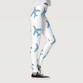 Leggings van het vliegtuig (wit)