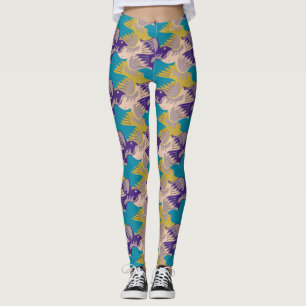 Leggings van het vogelpatroon
