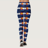Leggings van het wolkenrustige Colorado-vlagpatroo (Achterkant)