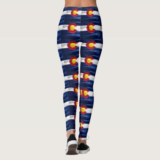 Leggings van het wolkenrustige Colorado-vlagpatroo (Achterkant)