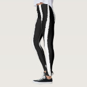 Leggings van het zebra zwarte en witte verticale p (Links)