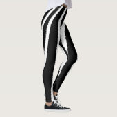 Leggings van het zebra zwarte en witte verticale p (Rechts)