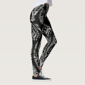 Leggings van het zwarte en grijze tribale patroon (Rechts)