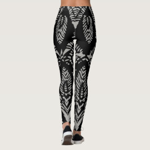 Leggings van het zwarte en grijze tribale patroon