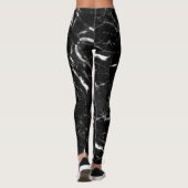 Leggings van het zwarte en witte marmer Stone Patt (Achterkant)